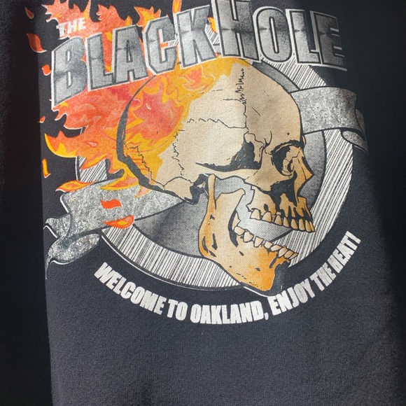 Vintage Y2K Lee heavyweight sweatshirt The black Hole Oakland black size XL - Picture 2 of 15